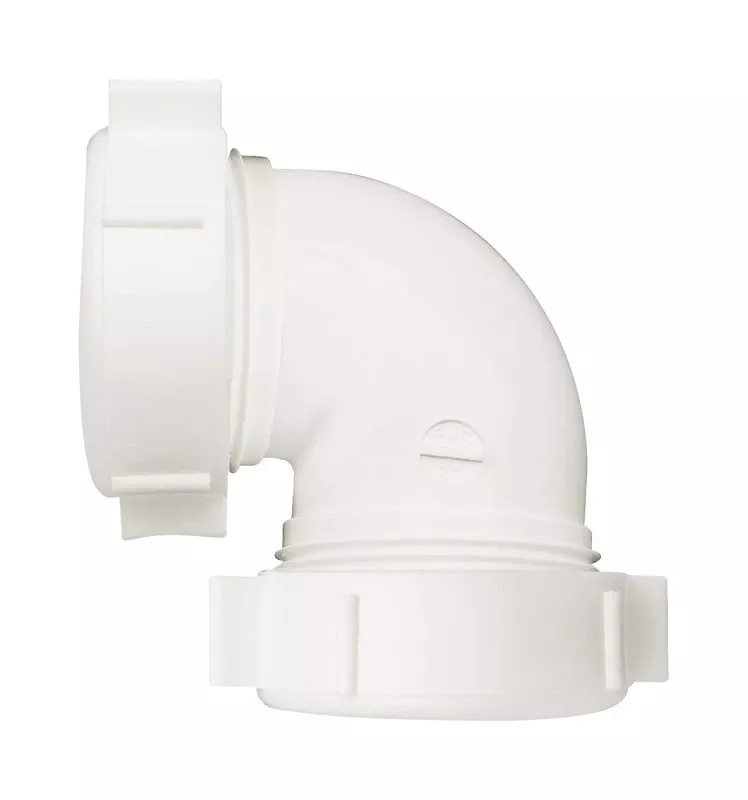1-1/2 In. Plastic 90 Degree Elbow With Reducing Washer