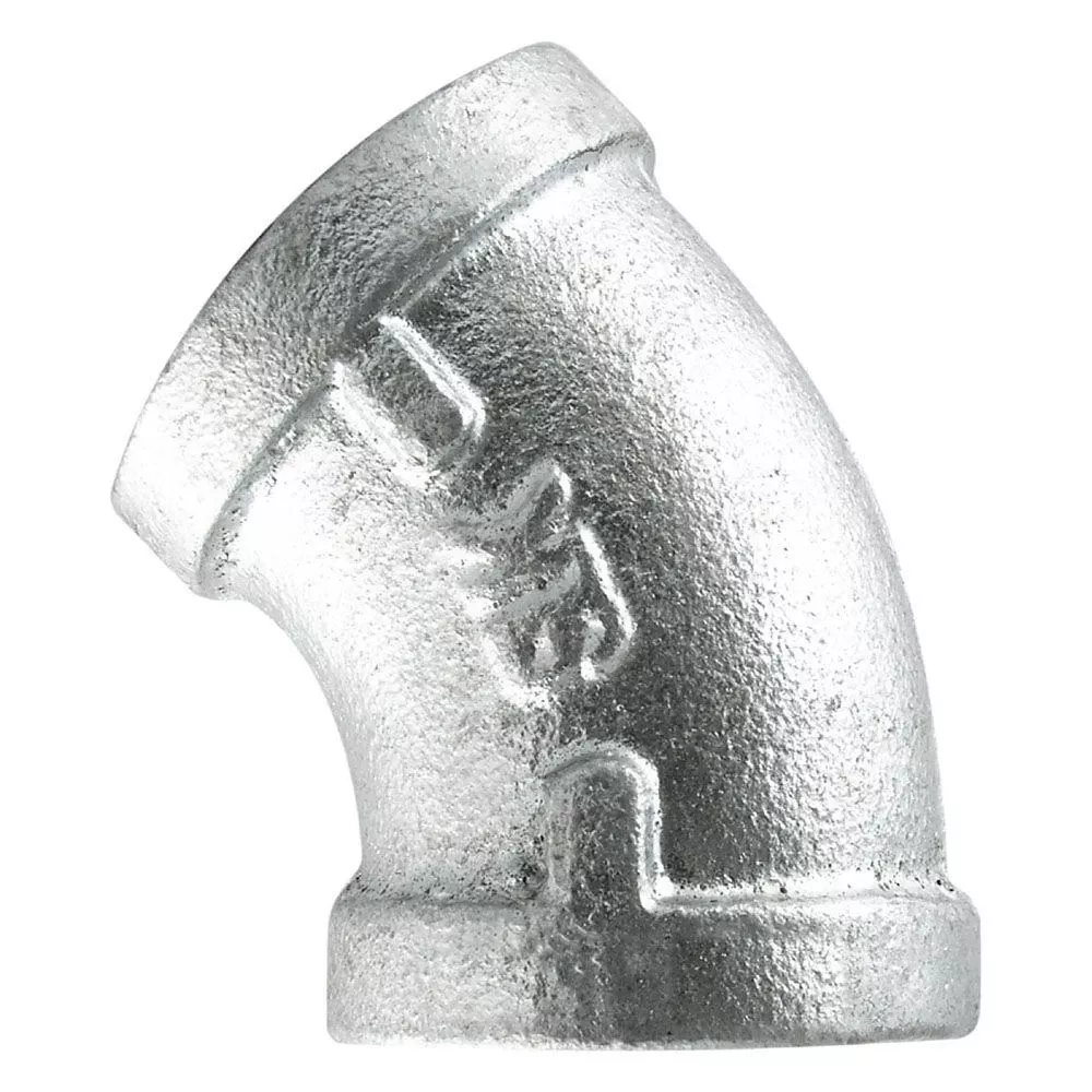1/2 In. Galvanized Pipe 45 Degree Elbow
