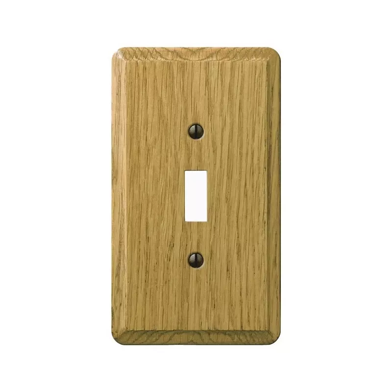 1-gang Solid Light Oak Toggle Switch Wall Plate, Ul Listed, Model 901tl