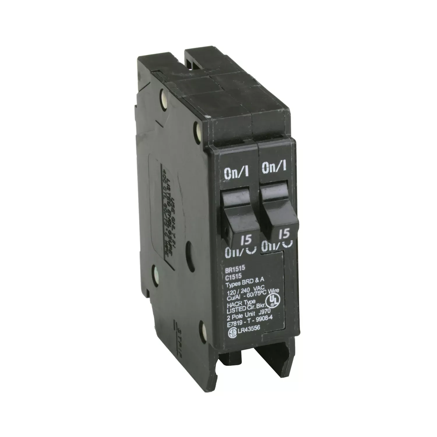 2 15A Single Pole Half-Size Tandem Circuit Breaker