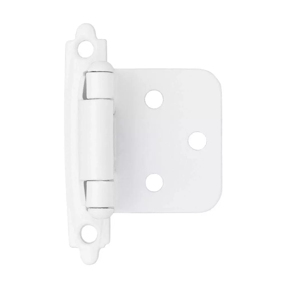 2 x 3/4-In. White Overlay Hinges, 2-Pk.
