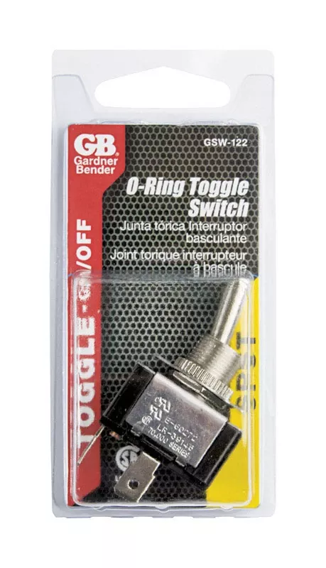 21 Amps Toggle O-ring Switch Black/silver 1 Pk