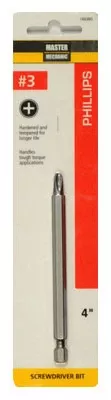 #3 Phillips Power Screwdriver Bit, 4 In.