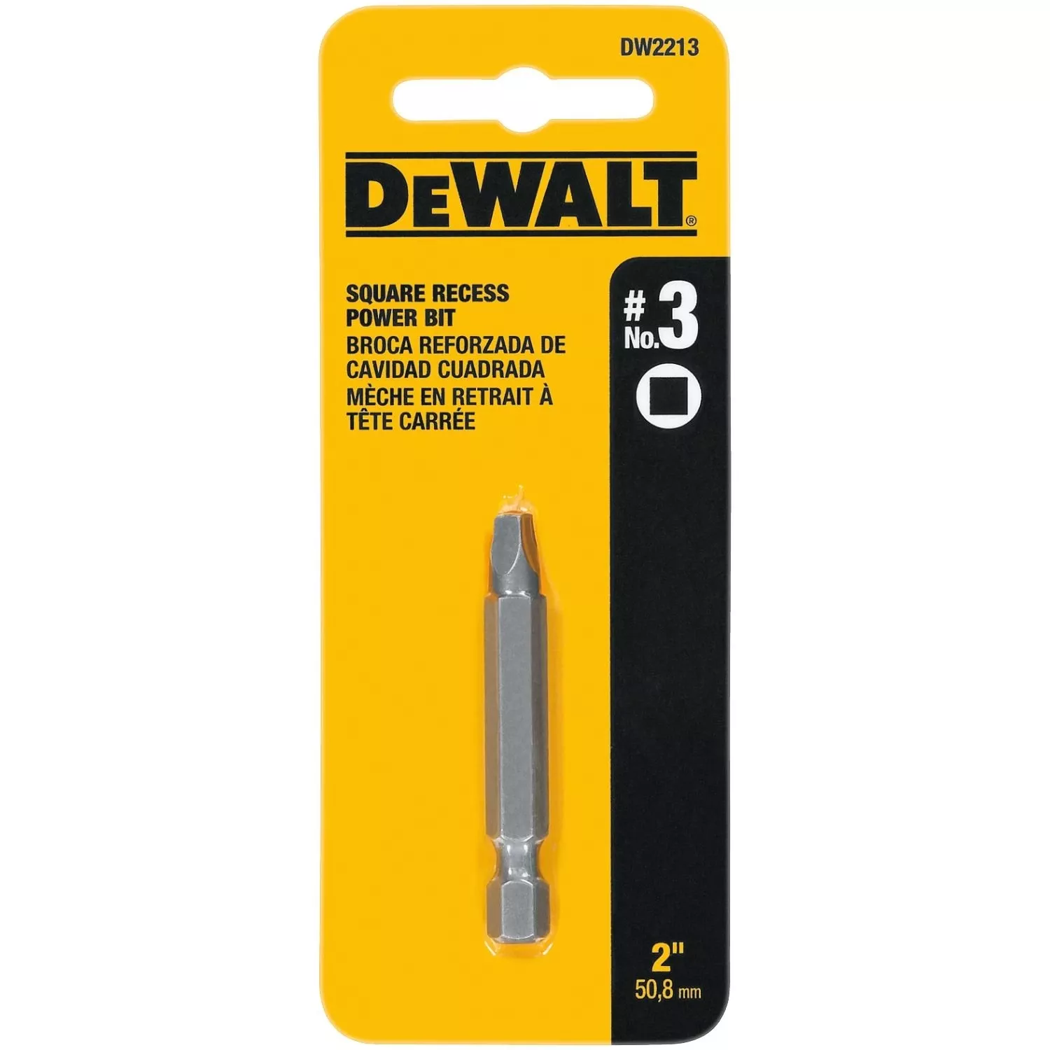 #3 Square Recess Power Drill Bit, 2 In.