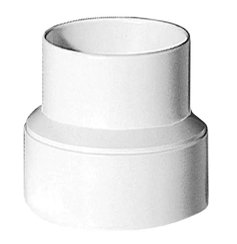 4 - 3 In. D White Plastic Increaser/reducer For Duct Connections