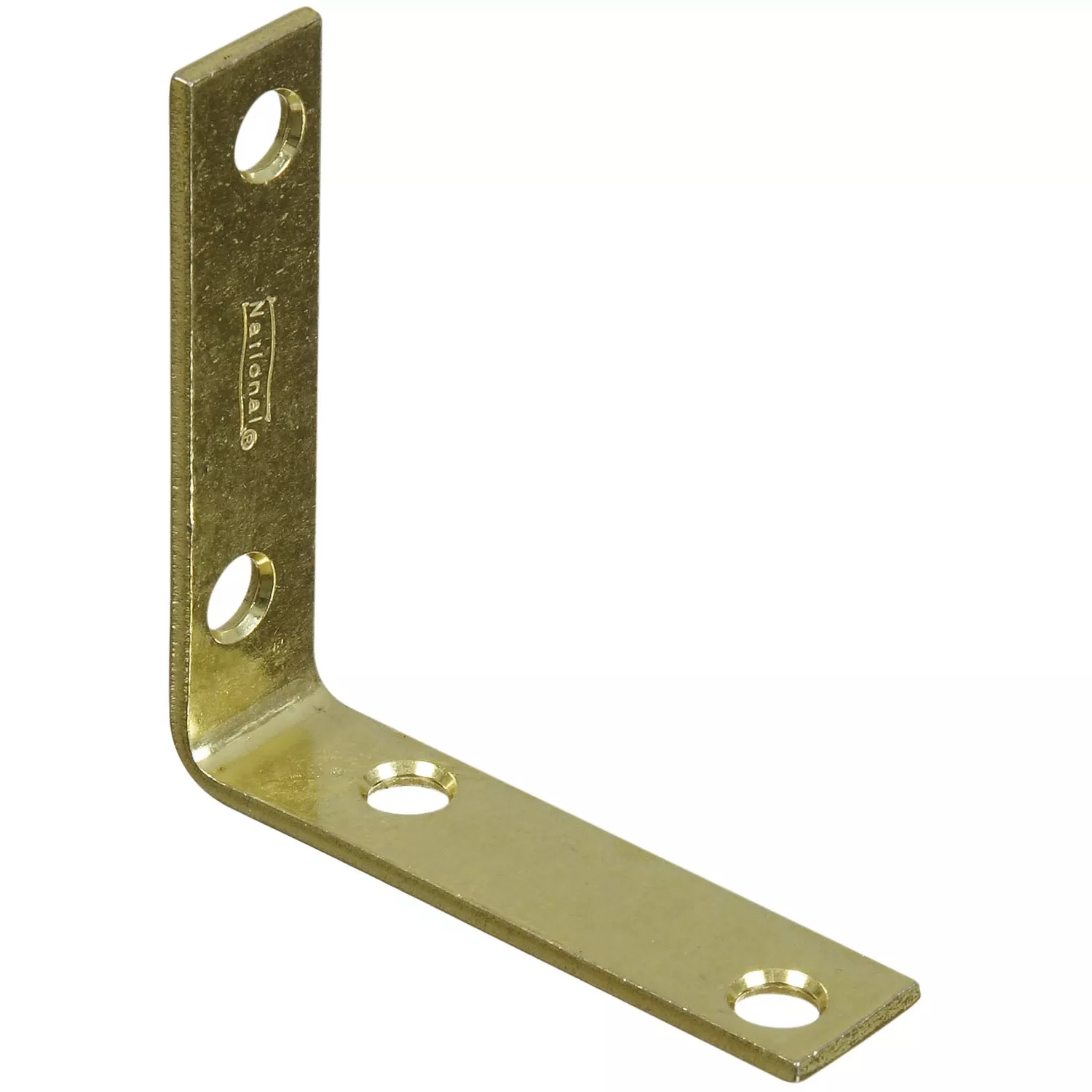 4-Pk., 2-1/2 In. Brass Corner Iron