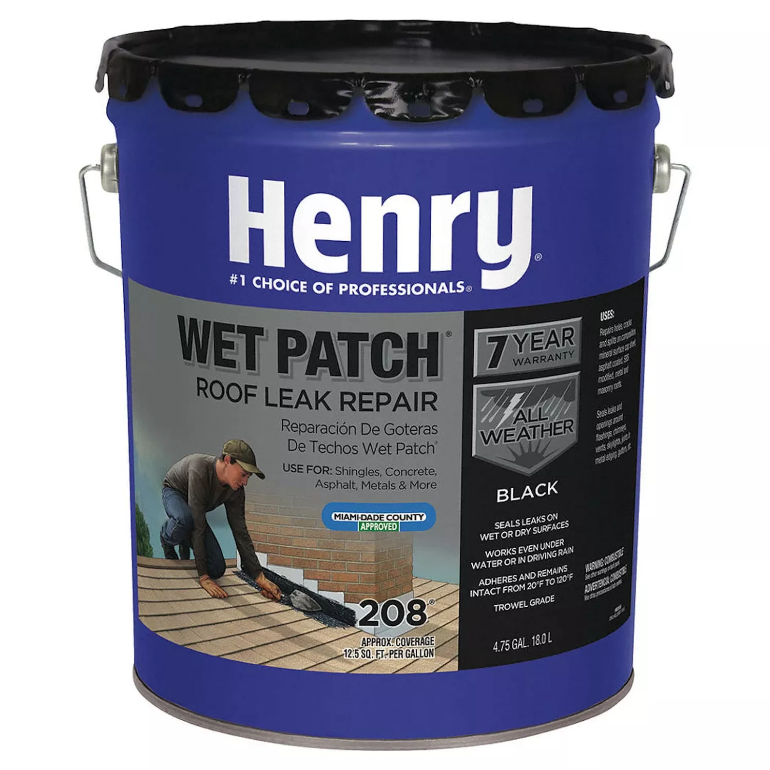 5-Gallon 208 Wet Patch Roof Cement