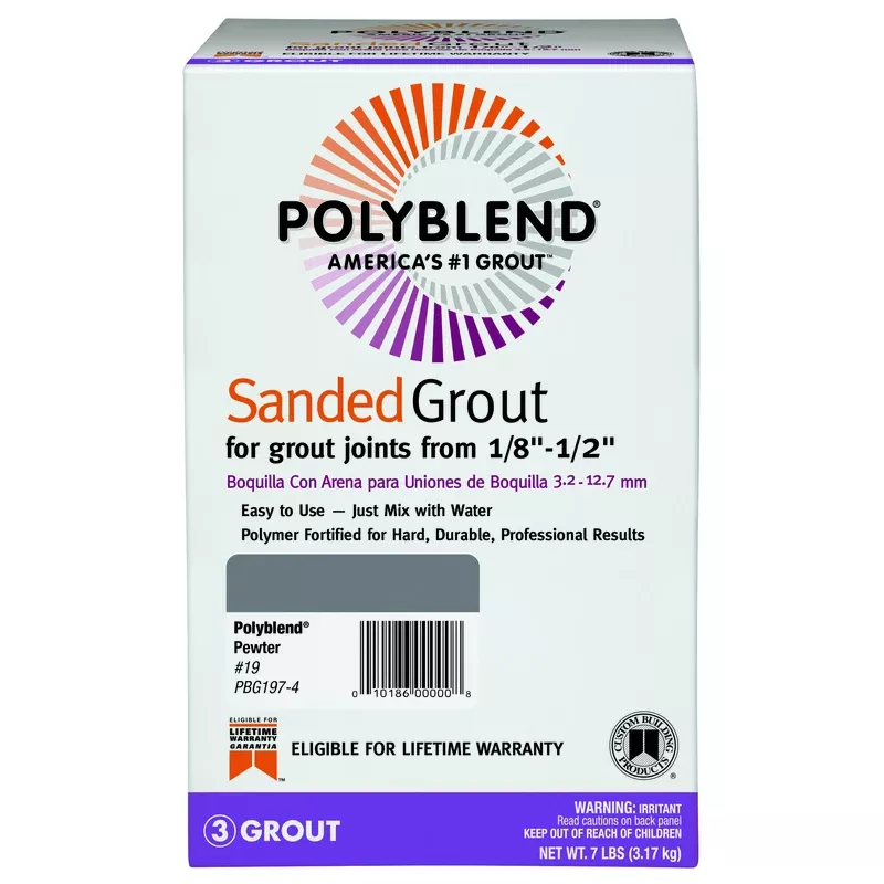 7-Lb. Pewter Sanded Polyblend Grout