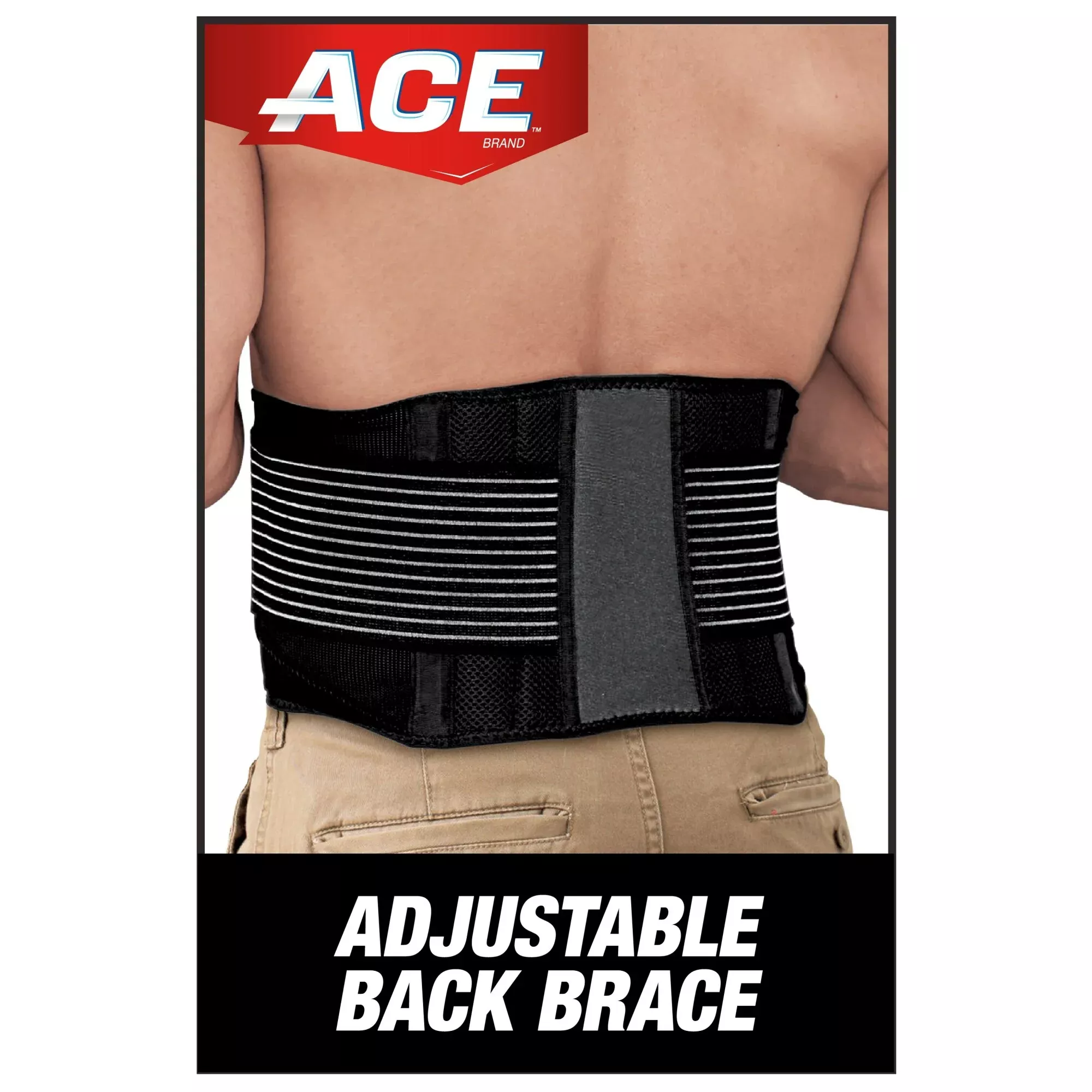 ACE Back Brace 207744, One Size Adjustable