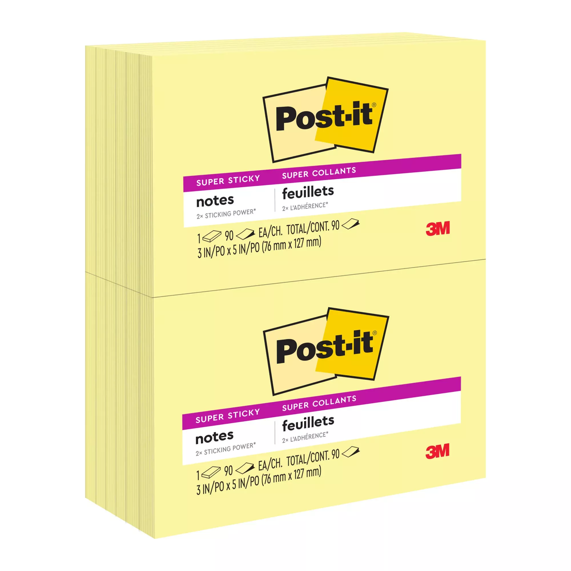 Post-it Super Sticky Notes 655-12SSCY