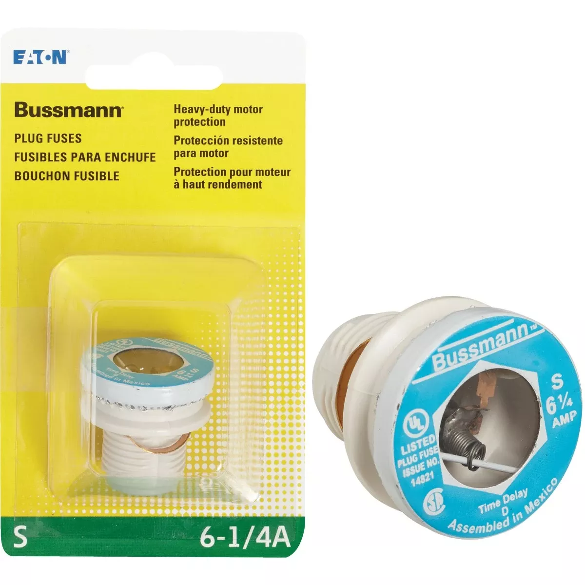 Type S Plug Fuse, 6-1/4-amp