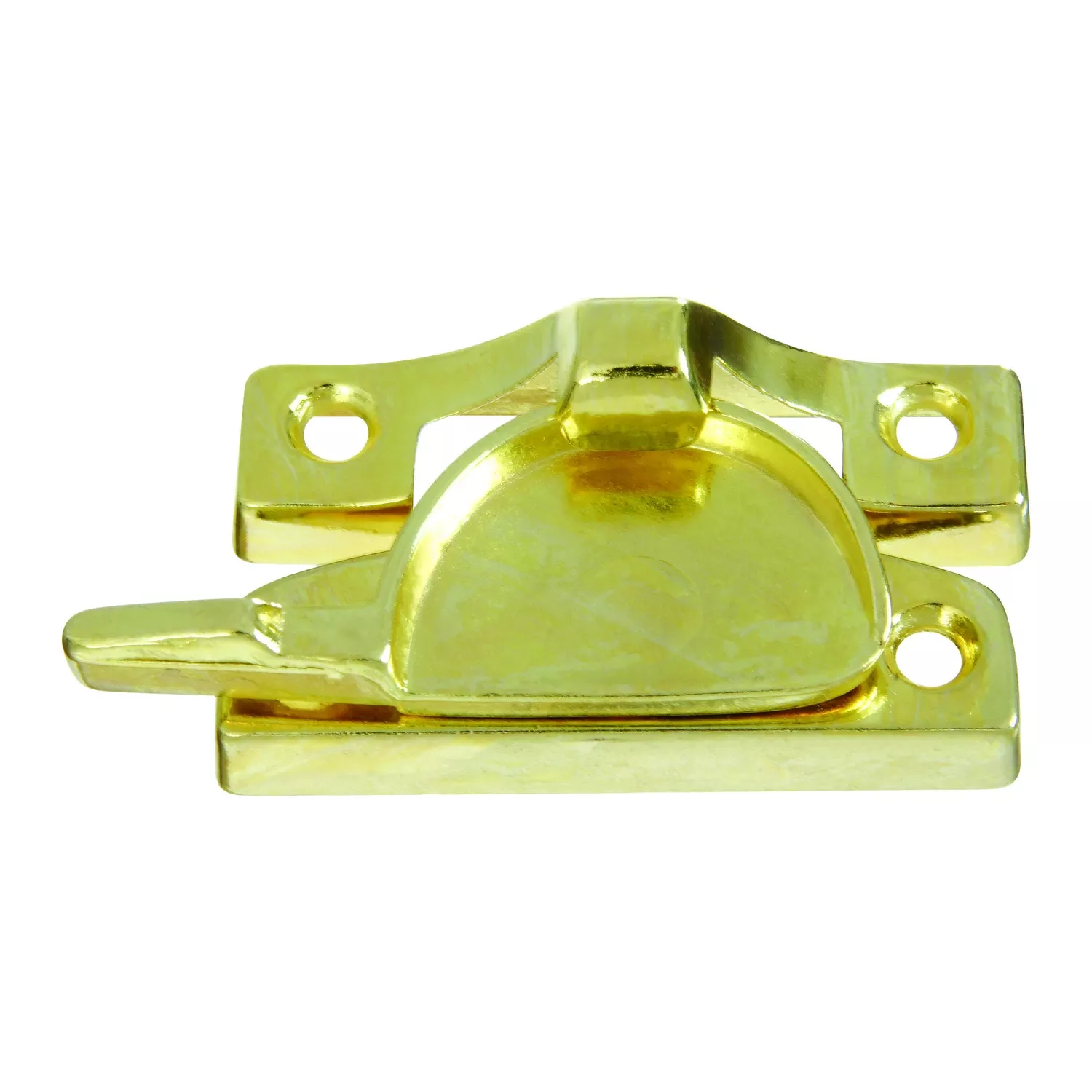 Window Sash Lock, Contemporary, Bright Brass Finish