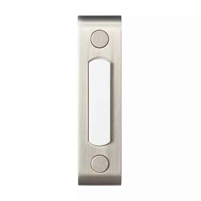 Wired Doorbell Push Button, Led Light, Satin Nickel