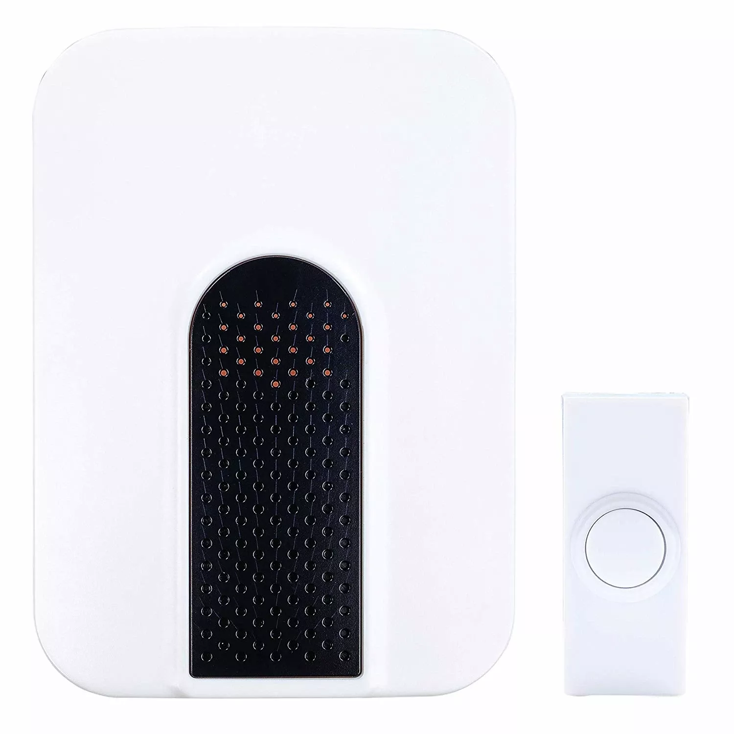 Wireless Doorbell Kit, Plug-in, White/black
