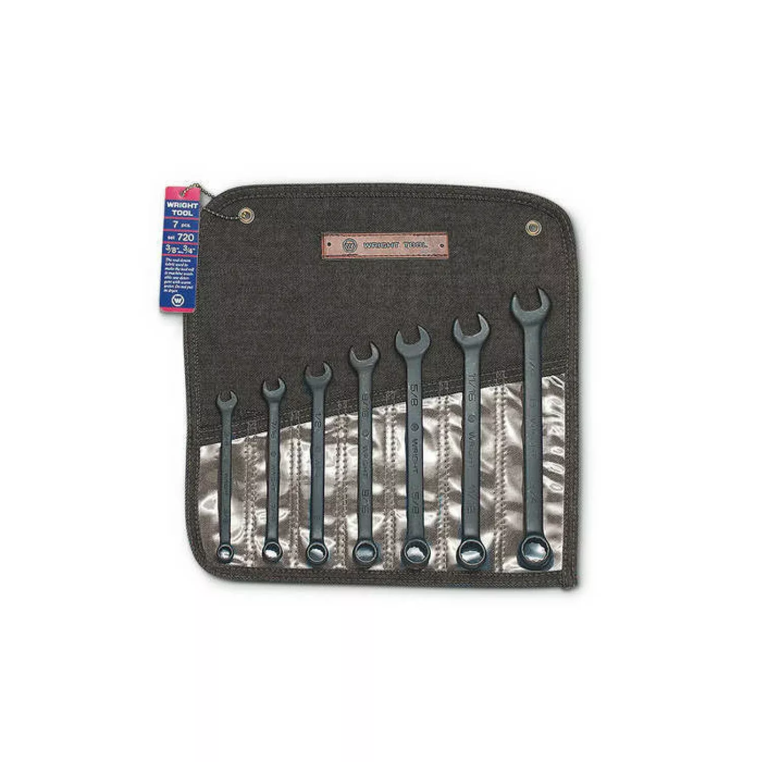Wright Tool 720 12 Point Black Combination Wrench Set 7 Piece